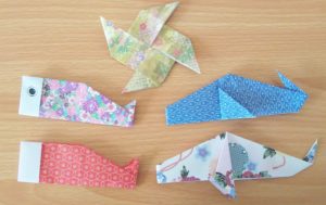 鯉のぼりを折り紙で簡単に セリアのかわいい折り紙で作ってみた